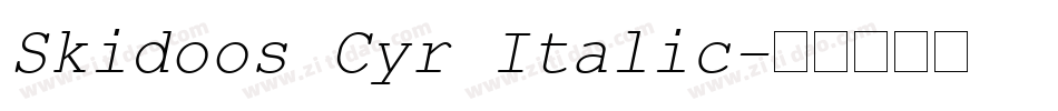 Skidoos Cyr Italic字体转换